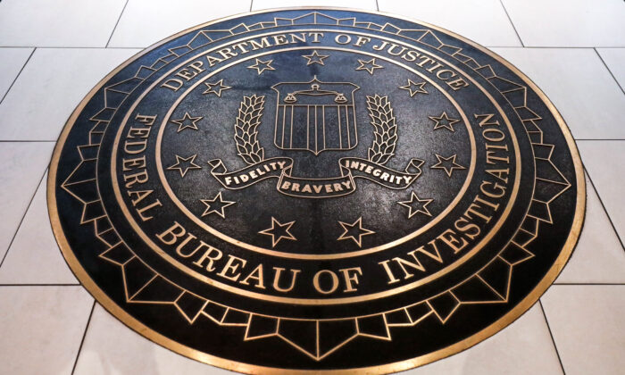 The Federal Bureau of Investigation (FBI) seal is seen at its headquarters in Washington on June 14, 2018. (Yuri Gripas/Reuters)