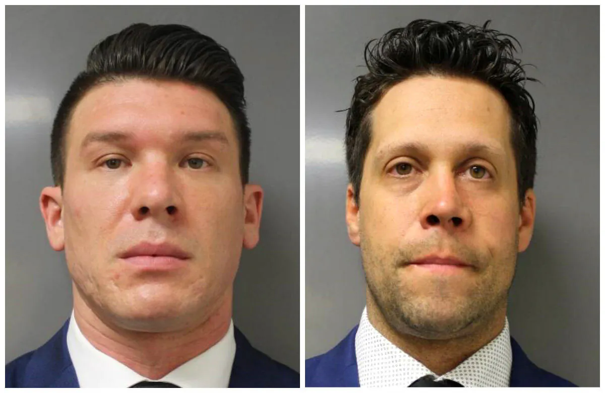 Suspended Buffalo police officer Robert McCabe and Aaron Torgalski on June 6, 2020. (Erie County District Attorney's Office via AP)