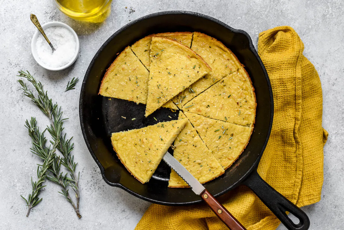 At home, using a pre-heated cast-iron skillet is the best way to recreate an authentic socca. (Audrey Le Goff)