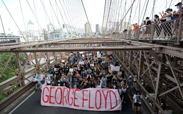 George Floyd's Family Attends Memorial Service And March In New York City