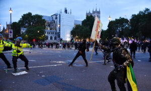 UK Protesters Deface Churchill Statue, Clash With Police