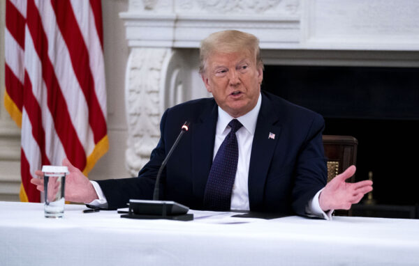 President Trump Holds Roundtable With Law Enforcement At The White House