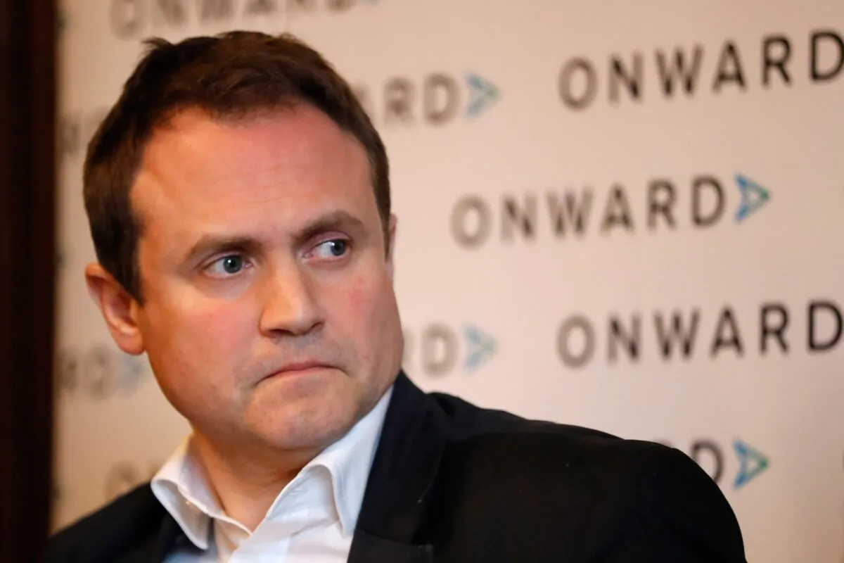 Conservative MP Tom Tugendhat takes part in a meeting of a conservative research group in Westminster hall in London, UK, on April 9, 2019. (Tolga Akmen/AFP/Getty Images)