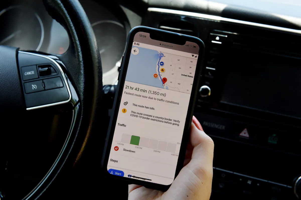 A smartphone in Arlington, Va., on June 9, 2020 (Olivier Douliery/AFP via Getty Images)