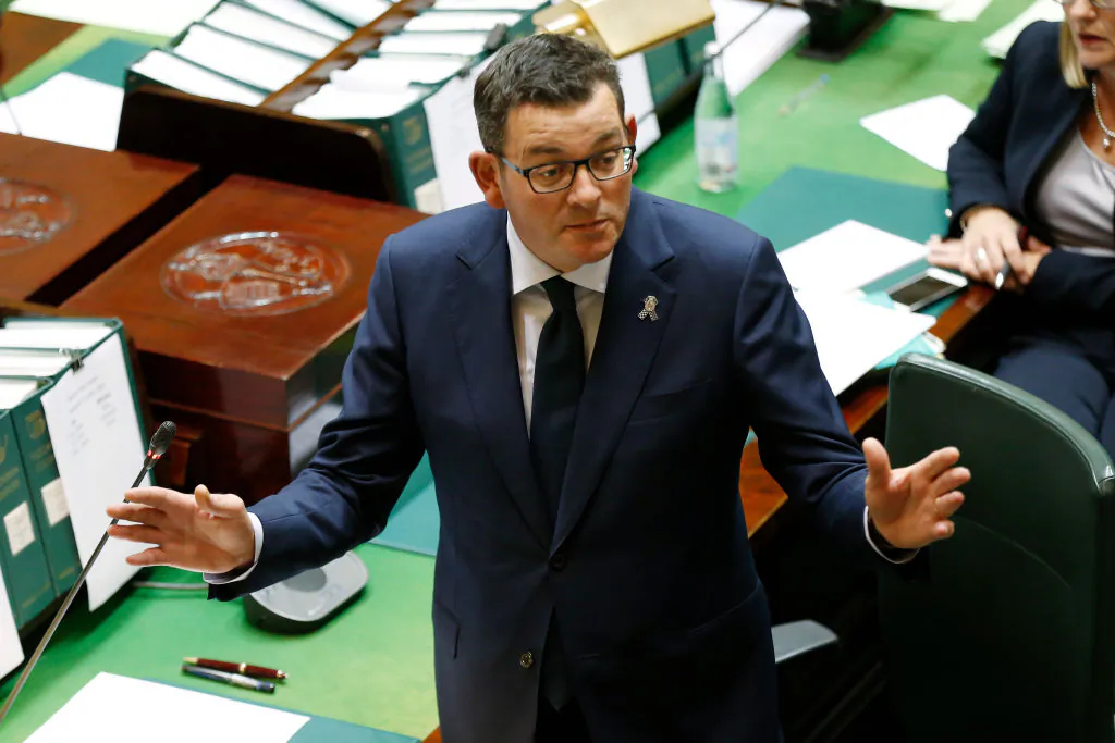 Victorian Premier Daniel Andrews speaks in parliament on April 23, 2020 in Melbourne, Australia. (Darrian Traynor/Getty Images)