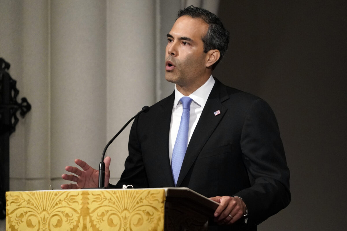 George P. Bush gives a eulogy