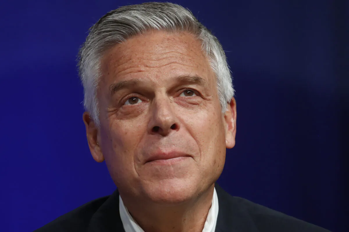Republican Utah gubernatorial candidate and former ambassador Jon Huntsman Jr. looks on during a debate in Salt Lake City, Utah, on May 20, 2020. (Rick Bowmer/AP Photo)