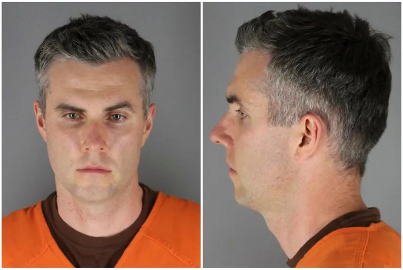 Former Minnesota police officer Thomas Lane poses in a combination of booking photographs at Hennepin County Jail in Minneapolis, Minnesota on June 3, 2020.  (Hennepin County Sheriff's Office/Handout via Reuters)