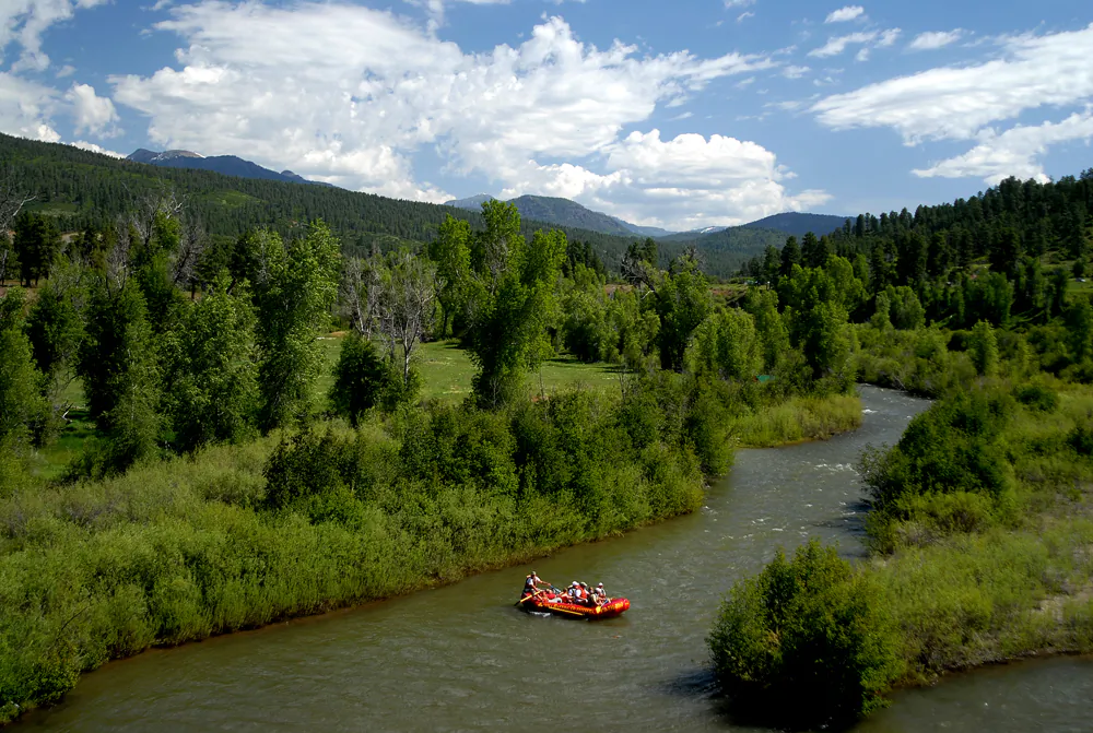 When water levels are high, from mid-April to June, kayakers and rafters head to the San Juan River. (Courtesy of Visit Pagosa Springs)