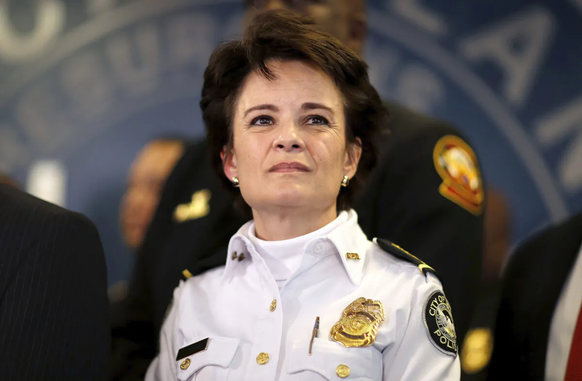 Atlanta Police Chief Erika Shields attends a press conference in Atlanta, Ga., on Jan. 4, 2018. (David Goldman/AP Photo)