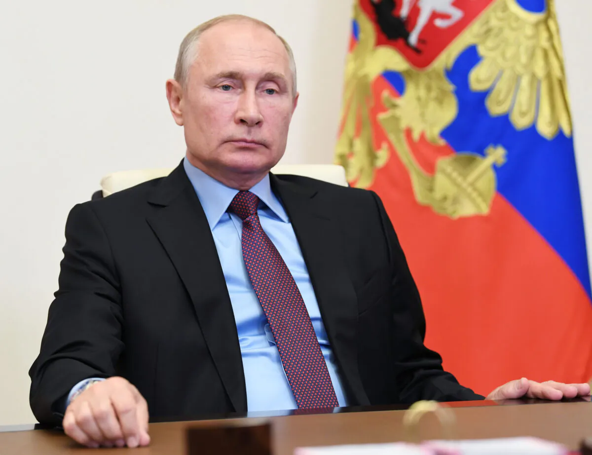 Russia's President Vladimir Putin takes part in a video conference call with members of the Security Council at the Novo-Ogaryovo state residence outside Moscow, Russia on June 11, 2020. (Sputnik/Alexei Nikolsky/Kremlin via Reuters)