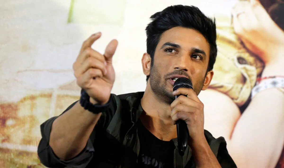 Bollywood actor Sushant Singh Rajput speaks during a press conference to promote his movie "Raabta" in Ahmadabad, India, on May 30, 2017. (Ajit Solanki/AP Photo)