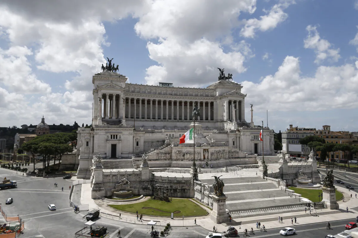A view of the Unknown Soldier monument in Rome, Italy, on June 9, 2020. (Cecilia Fabiano/LaPresse via AP)