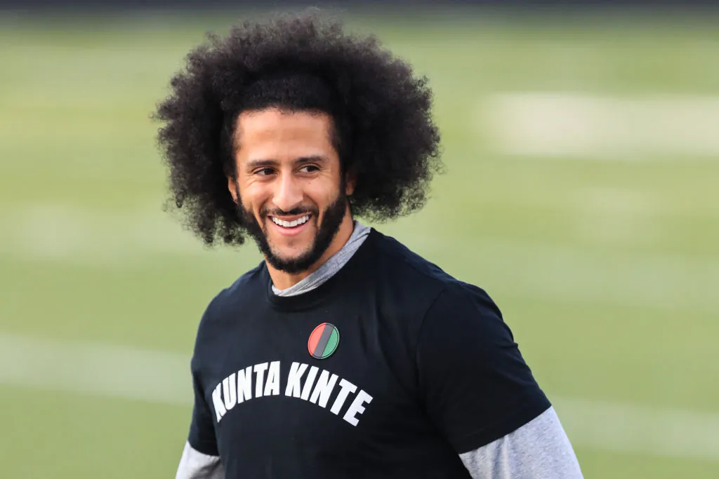 Colin Kaepernick looks on during a private NFL workout held at Charles R Drew high school in Riverdale, Georgia, on Nov. 16, 2019. (Carmen Mandato/Getty Images)