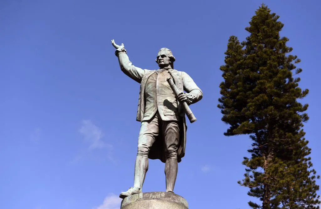 A statue of Captain James Cook stands in Sydney's Hyde Park on August 25, 2017. (WILLIAM WEST/Getty Images)