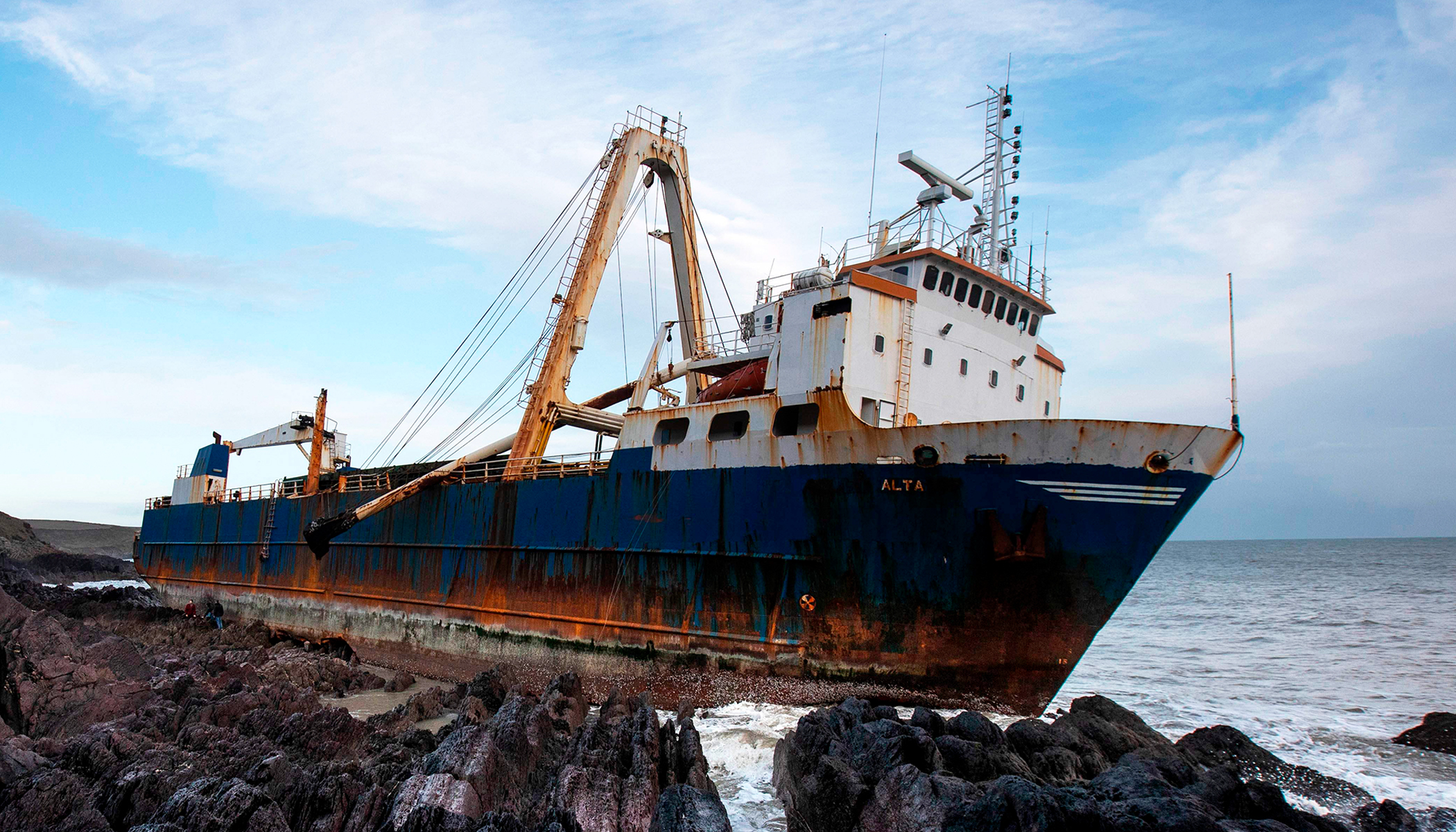 250 Foot Long Ghost Ship Washes Up On Irish Coast Owners Remain Untraced