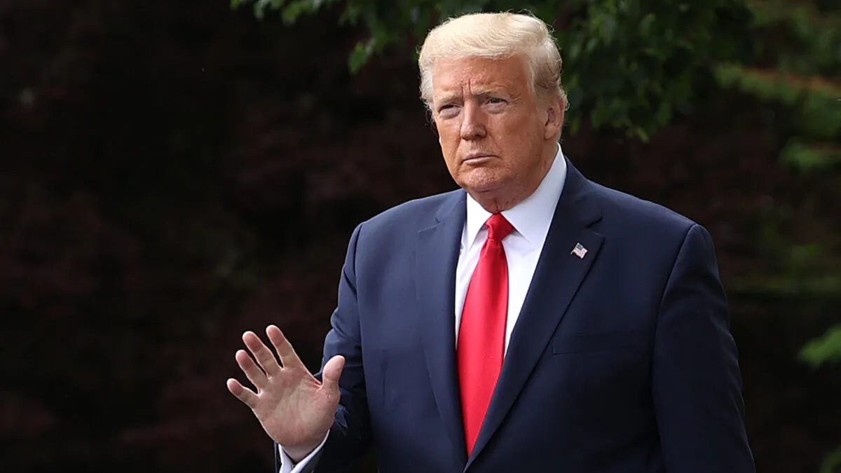 President Donald Trump walks off Marine One in Washington on May 30, 2020. (Tasos Katopodis/Getty Images)