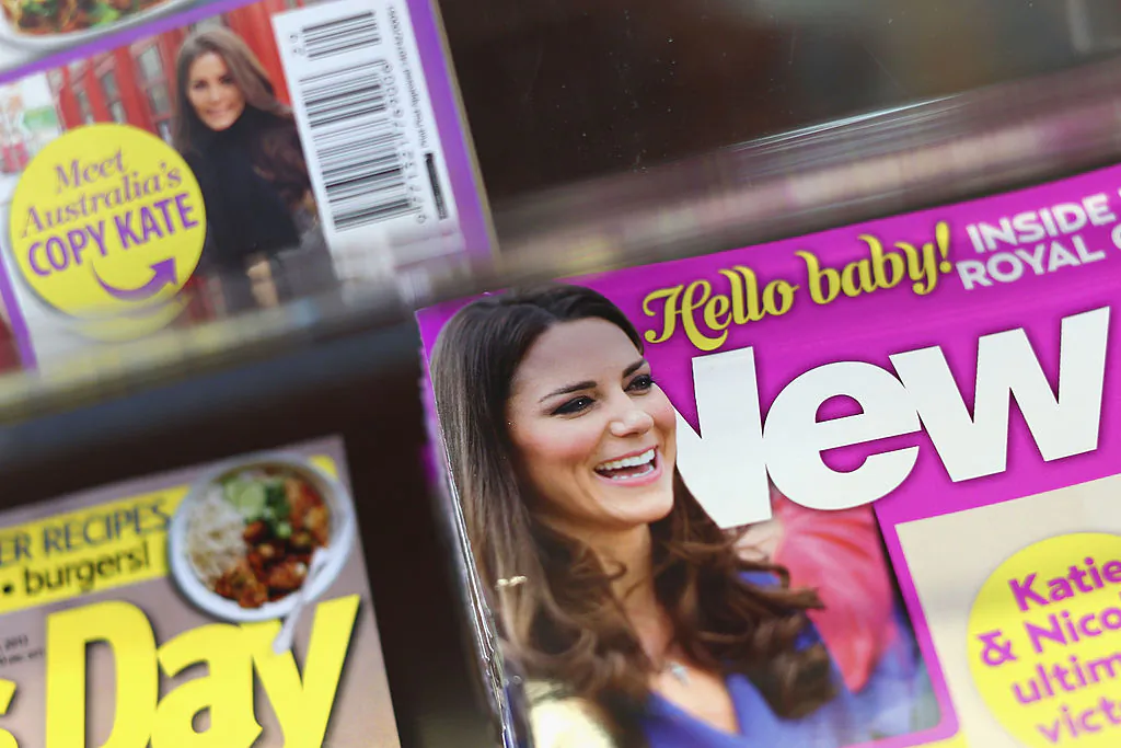 New Idea magazine is on display during the week of the birth of the son of the Duke and Duchess of Cambridge at a newsagent on July 24, 2013 in Sydney, Australia. (Cameron Spencer/Getty Images)