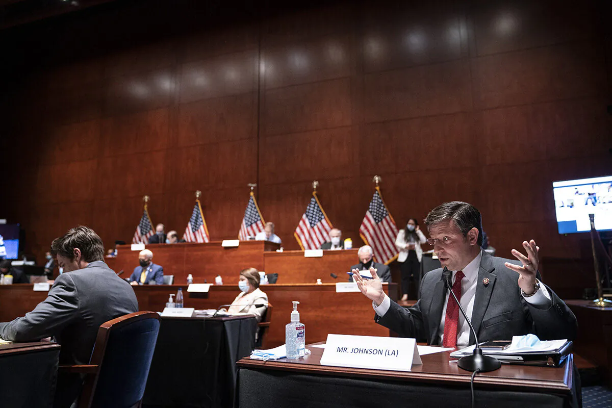 Rep. Mike Johnson (R-La.) speaks during a House Judiciary Committee markup on H.R. 7120 the "Justice in Policing Act of 2020," at the U.S. Capitol in Washington, on June 17, 2020. (Sarah Silbiger/Getty Images)