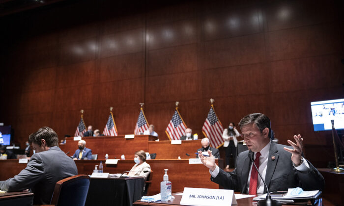 Rep. Mike Johnson (R-Calif.) speaks during a House Judiciary Committee markup on H.R. 7120 the "Justice in Policing Act of 2020," at the U.S. Capitol in Washington, on June 17, 2020. (Sarah Silbiger/Getty Images)
