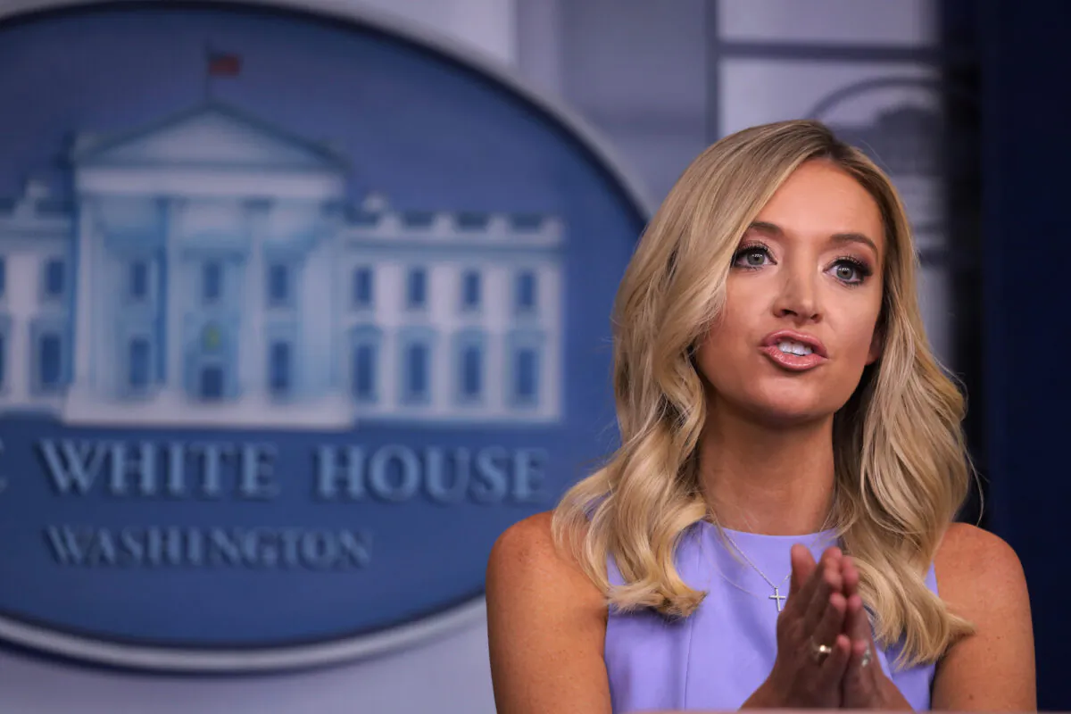 White House Press Secretary Kayleigh McEnany speaks at a news briefing at the White House, in Washington on June 17, 2020. (Alex Wong/Getty Images)