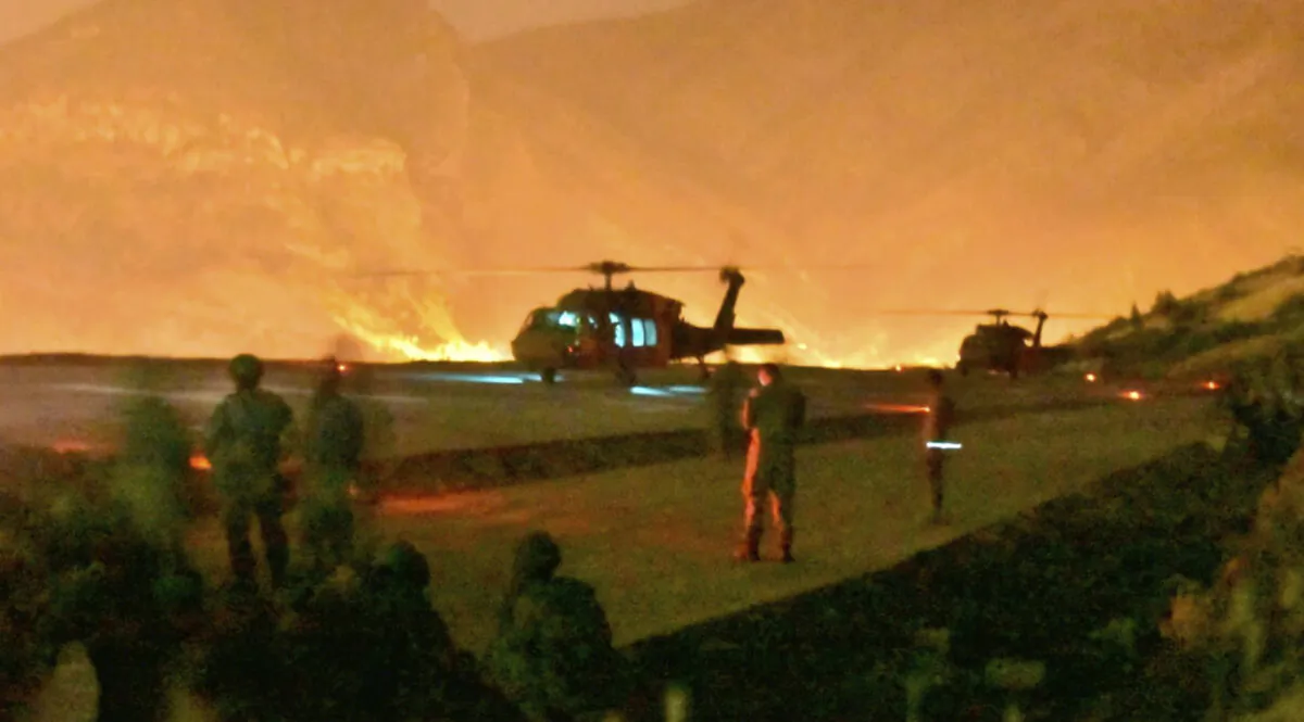Turkish troops in action against Marxist-nationalist Kurdish insurgents in northern Iraq on June 17, 2020. (Turkish Ministry of Defence via AP)