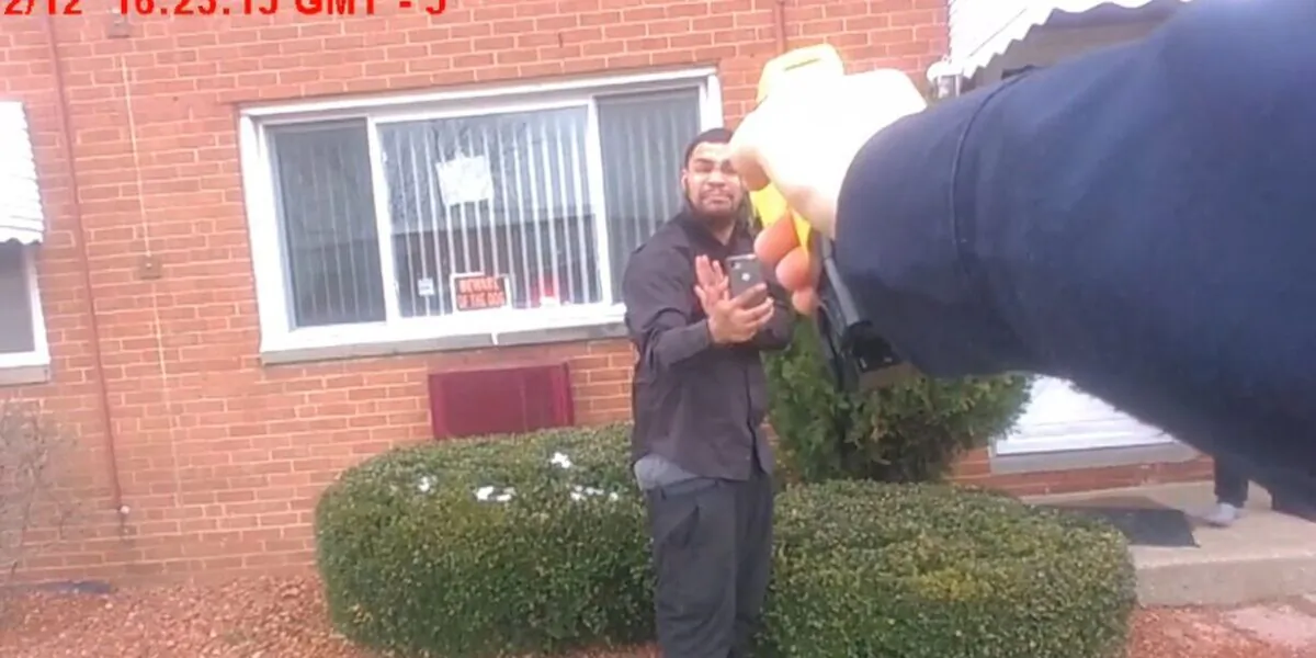 The video shows a Wickliffe officer using a Taser (Wickliffe Police Department)
