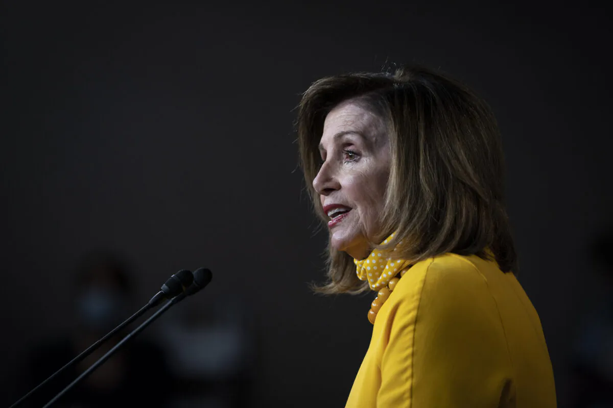 House Speaker Nancy Pelosi (D-Calif.) speaks in Washington on June 11, 2020. (Sarah Silbiger/Getty Images)