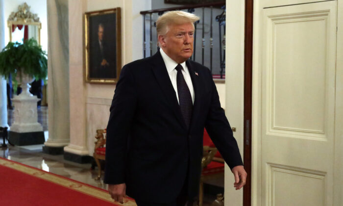 President Donald Trump arrives for an event at the White House in Washington on June 17, 2020. (Alex Wong/Getty Images)