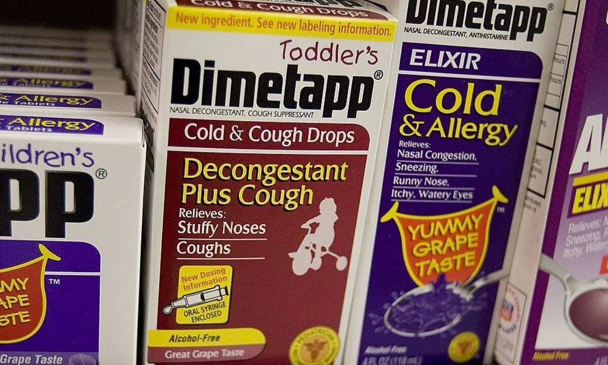 Toddler's Dimetapp cold and cough medicine is seen at a Rite Aid store, on August 15, 2007 in San Francisco, California. (David Paul Morris/Getty Images)