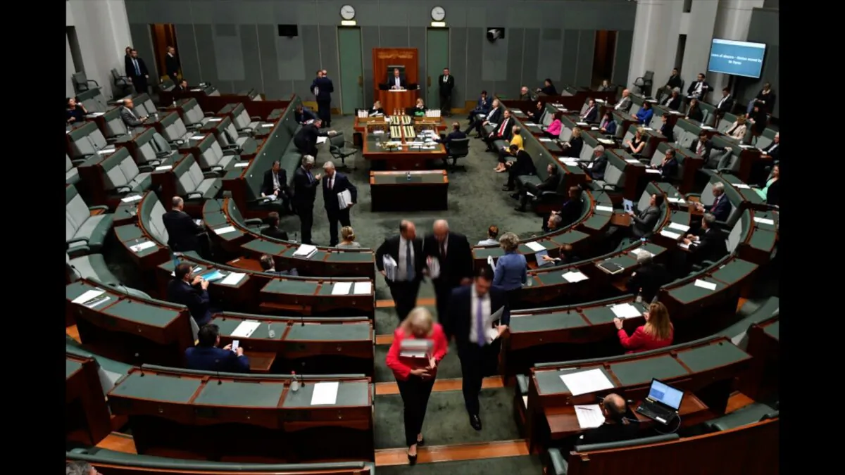 MP’s depart question time in the House of Representatives at Parliament House, on June 18, 2020 in Canberra, Australia. (Sam Mooy/Getty Images)