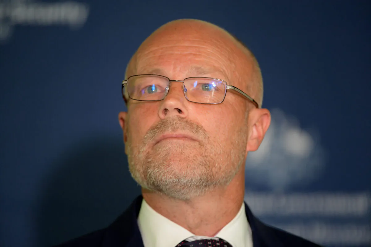 Alistair MacGibbon at Parliament House in Canberra, Australia on Feb 18, 2019. (Tracey Nearmy/Getty Images)