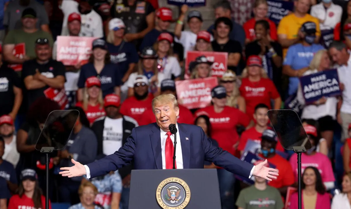President Donald Trump speaks at a campaign rally at the BOK Center in Tulsa, Okla., on June 20, 2020. (Win McNamee/Getty Images)
