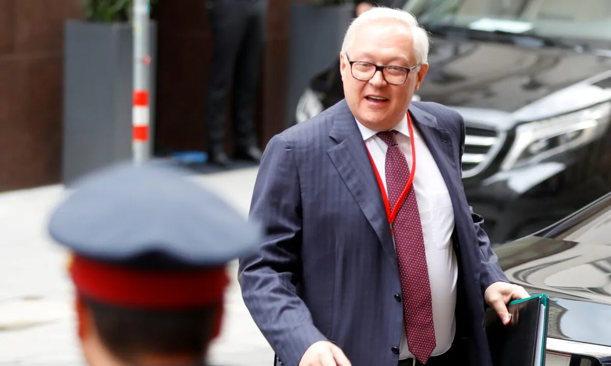 Russian deputy Foreign Minister Sergei Ryabkov arrives for a meeting with U.S. special envoy Marshall Billingslea in Vienna, Austria, on June 22, 2020. (Leonhard Foeger/Reuters)
