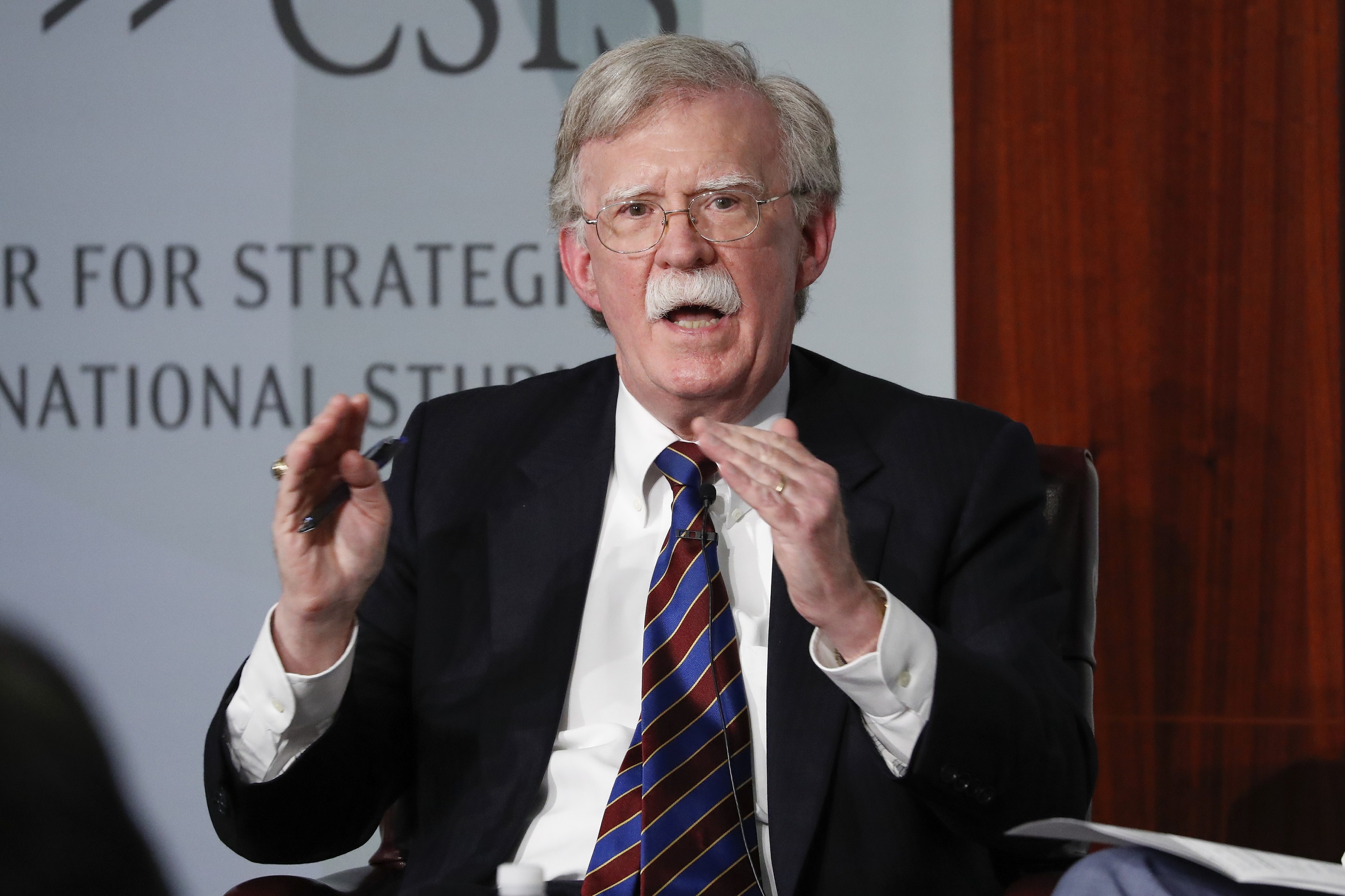 John Bolton talks
