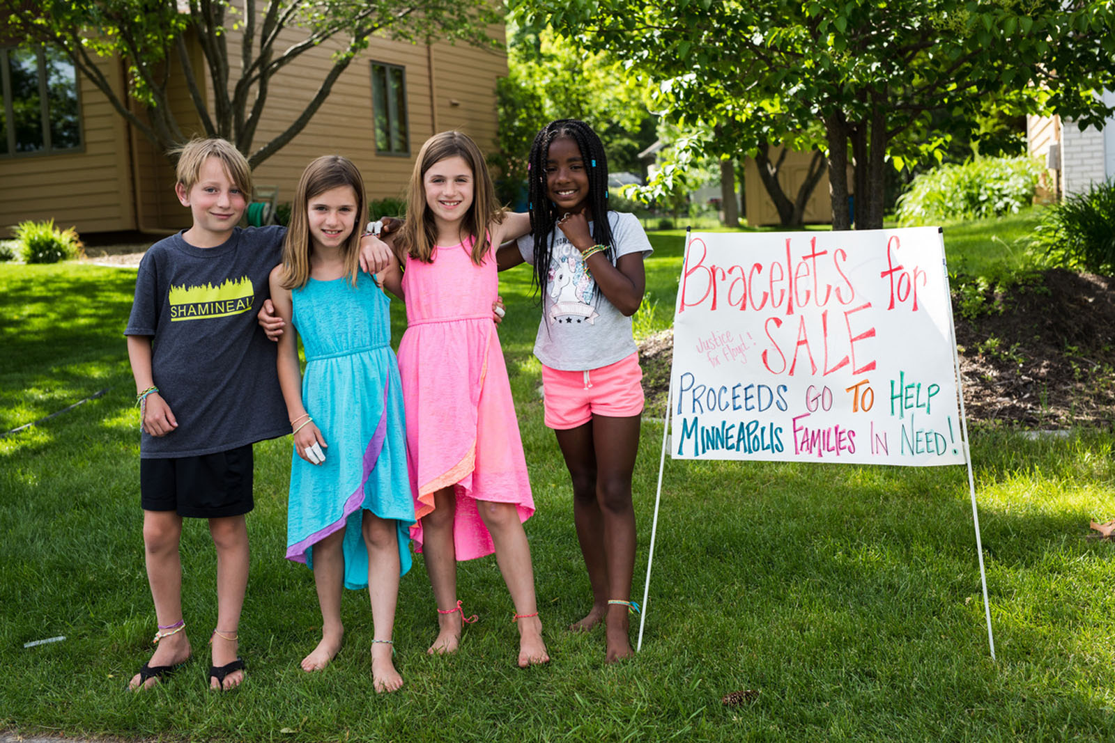 9-Year-Old and Her Friends Raised Nearly $100,000 Selling Bracelets to Help...