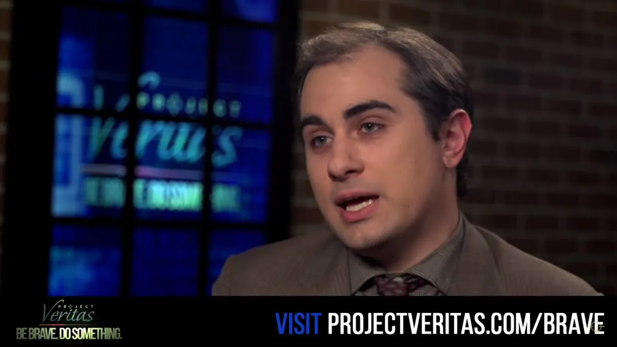 Zach McElroy, former Facebook content moderator at Cognizant, talks to Project Veritas founder James O'Keefe. (Screenshot via Project Veritas/Youtube)
