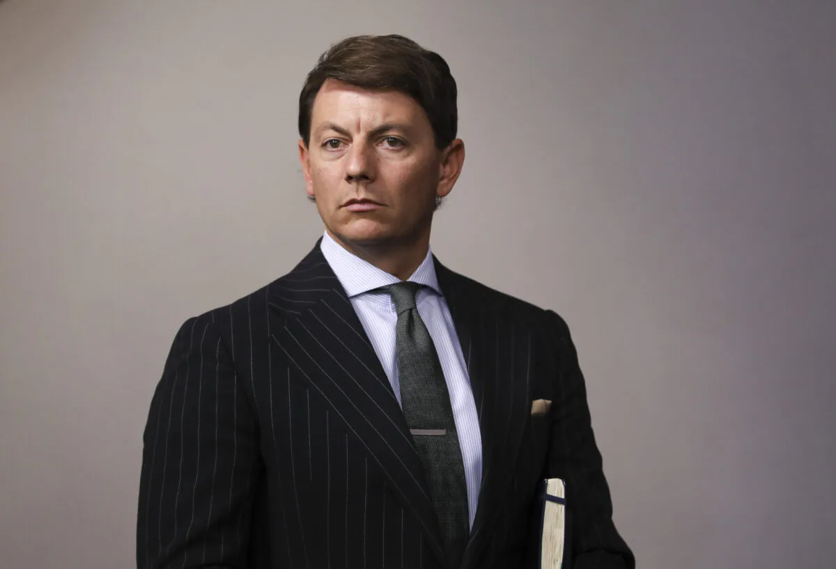 White House deputy press secretary Hogan Gidley at the White House in Washington on Oct. 10, 2019. (Charlotte Cuthbertson/The Epoch Times)