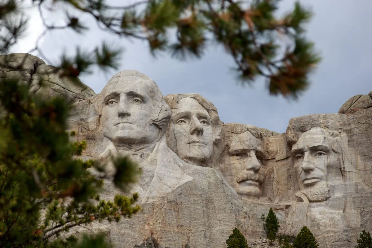 Mount Rushmore National Memorial in Keystone, S.D., on April 23, 2020. (Kerem Yucel/AFP via Getty Images)