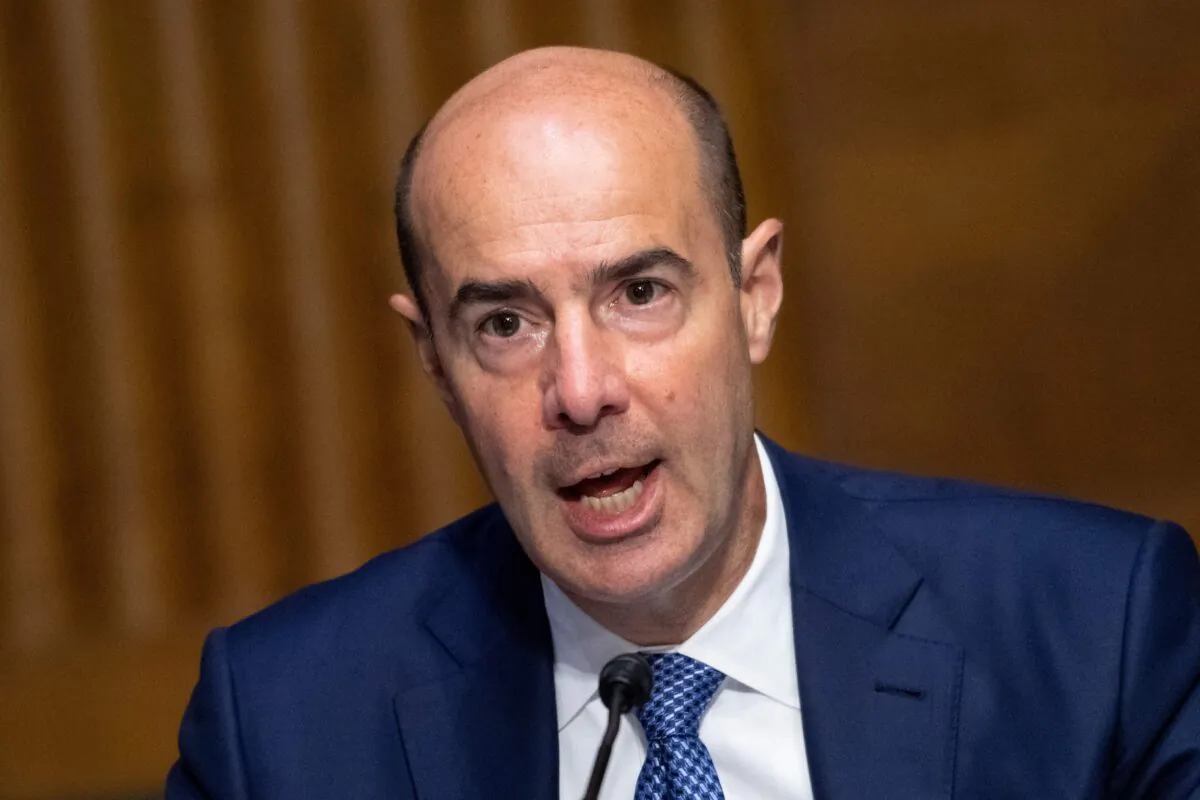 Labor Secretary Eugene Scalia testifies during a Senate Finance Committee hearing on COVID-19/Unemployment Insurance on Capitol Hill in Washington on June 9, 2020. (CAROLINE BREHMAN/POOL/AFP via Getty Images)