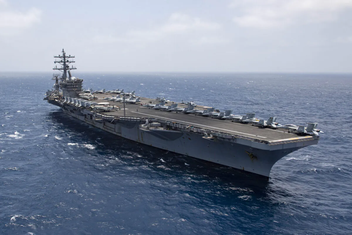 The aircraft carrier USS Dwight D. Eisenhower (CVN 69) transits the Arabian Sea, June 12, 2020. (U.S. Navy photo by Mass Communication Specialist 1st Class Aaron Bewkes/Released)