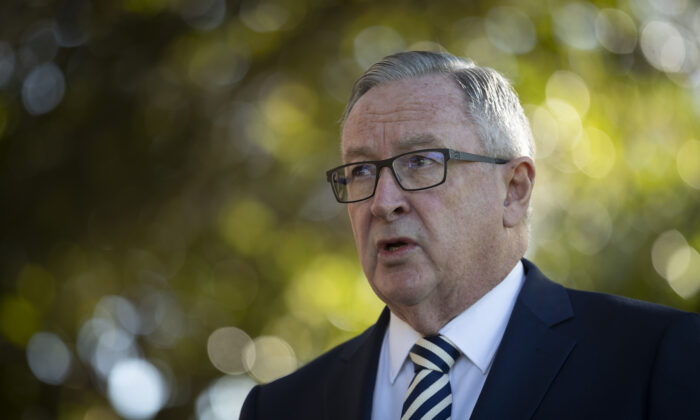 NSW health Minister Brad Hazzard speaks at a press conference in Sydney, Australia on June 25, 2020. (Brook Mitchell/Getty Images)