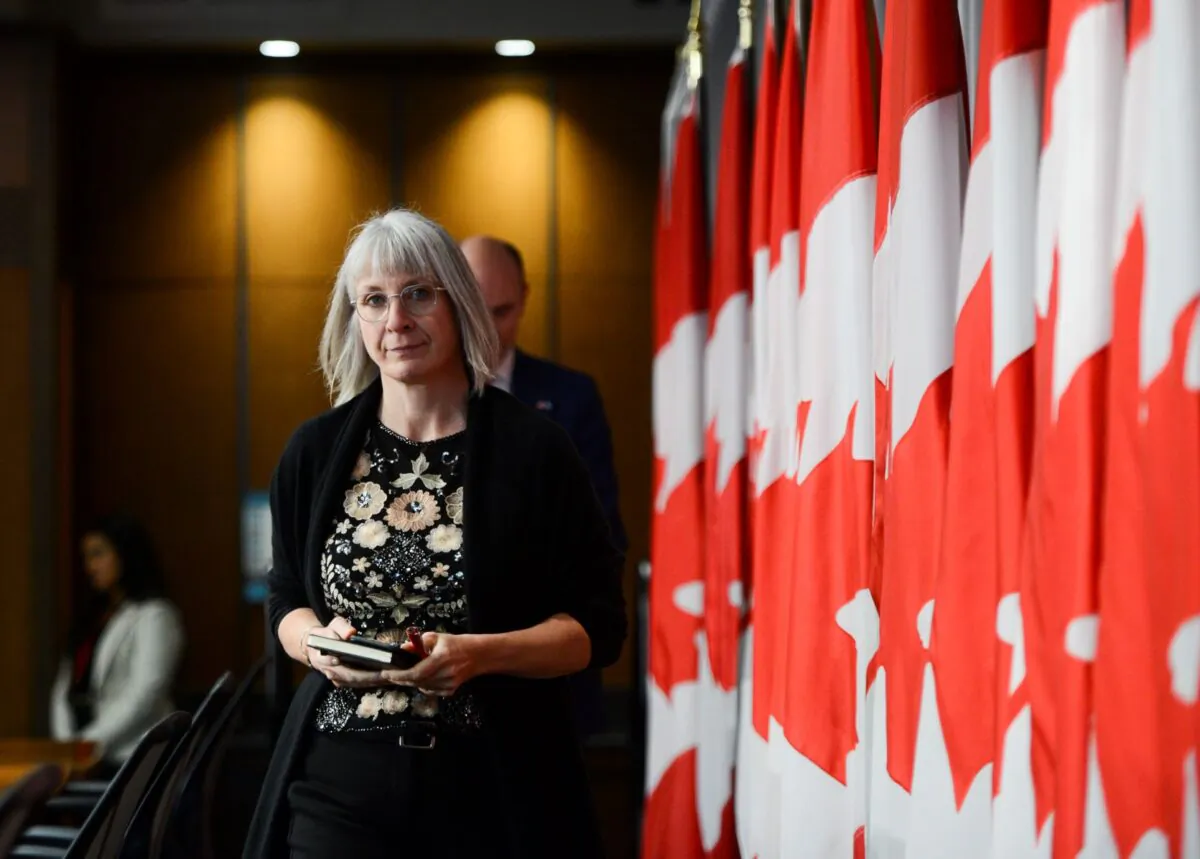 Minister of Health Patty Hajdu arrives to a press conference on Parliament Hill during the COVID-19 pandemic in Ottawa on  June 4, 2020. (The Canadian Press/Sean Kilpatrick)