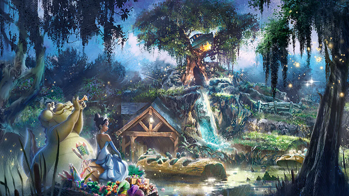 Splash Mountain, a Disney ride, was "completely reimagined" into a "The Princess and the Frog" theme. (Courtesy of Disney)
