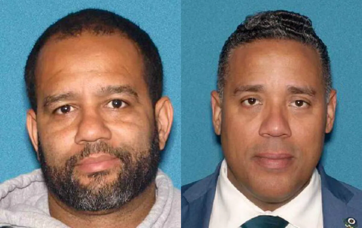 Paterson City Councilman Michael Jackson (L) and Paterson Councilman-elect Alex Mendez in undated mugshots. (New Jersey Attorney General's Office)