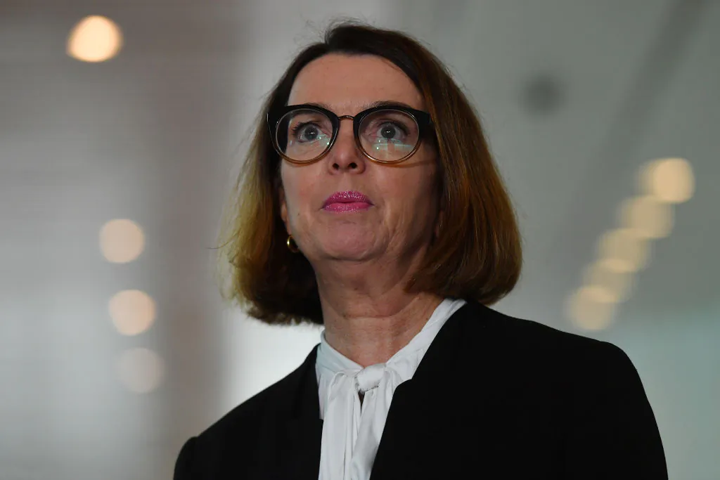 Minister for Families and Social Services Anne Ruston during a press conference at Parliament House in Canberra, Australia, on March 24, 2020. (Sam Mooy/Getty Images)