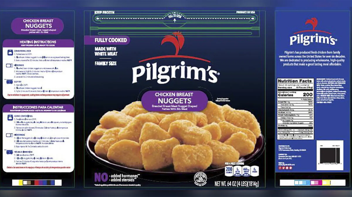 Pilgrim's Pride chicken nuggets. (USDA Food Safety and Inspection Service)