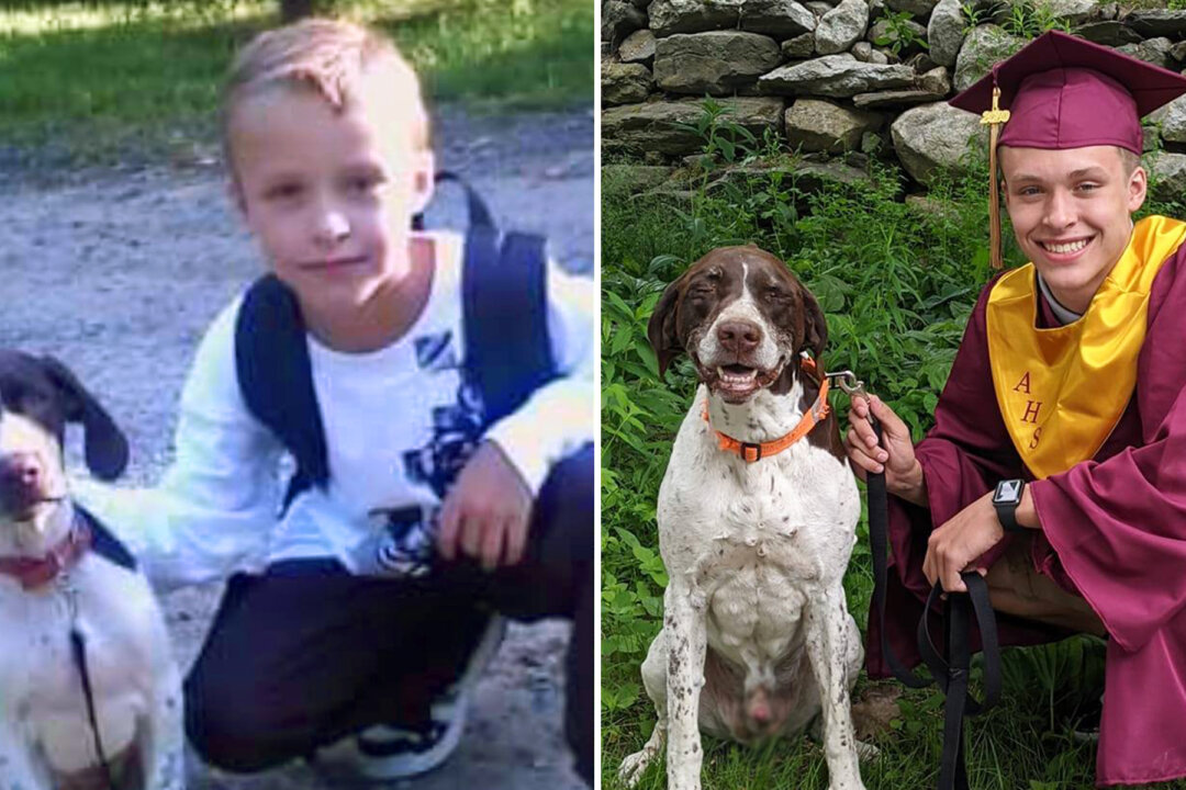 Family Recreates Adorable Photo of Boy and His Dog From First Grade to ...