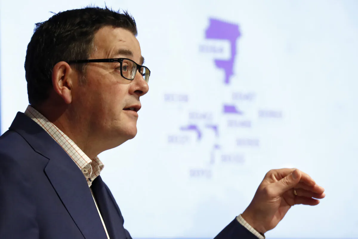 Victorian premier Daniel Andrews speaks to the media in Melbourne, Australia on June 30, 2020. (Darrian Traynor/Getty Images)