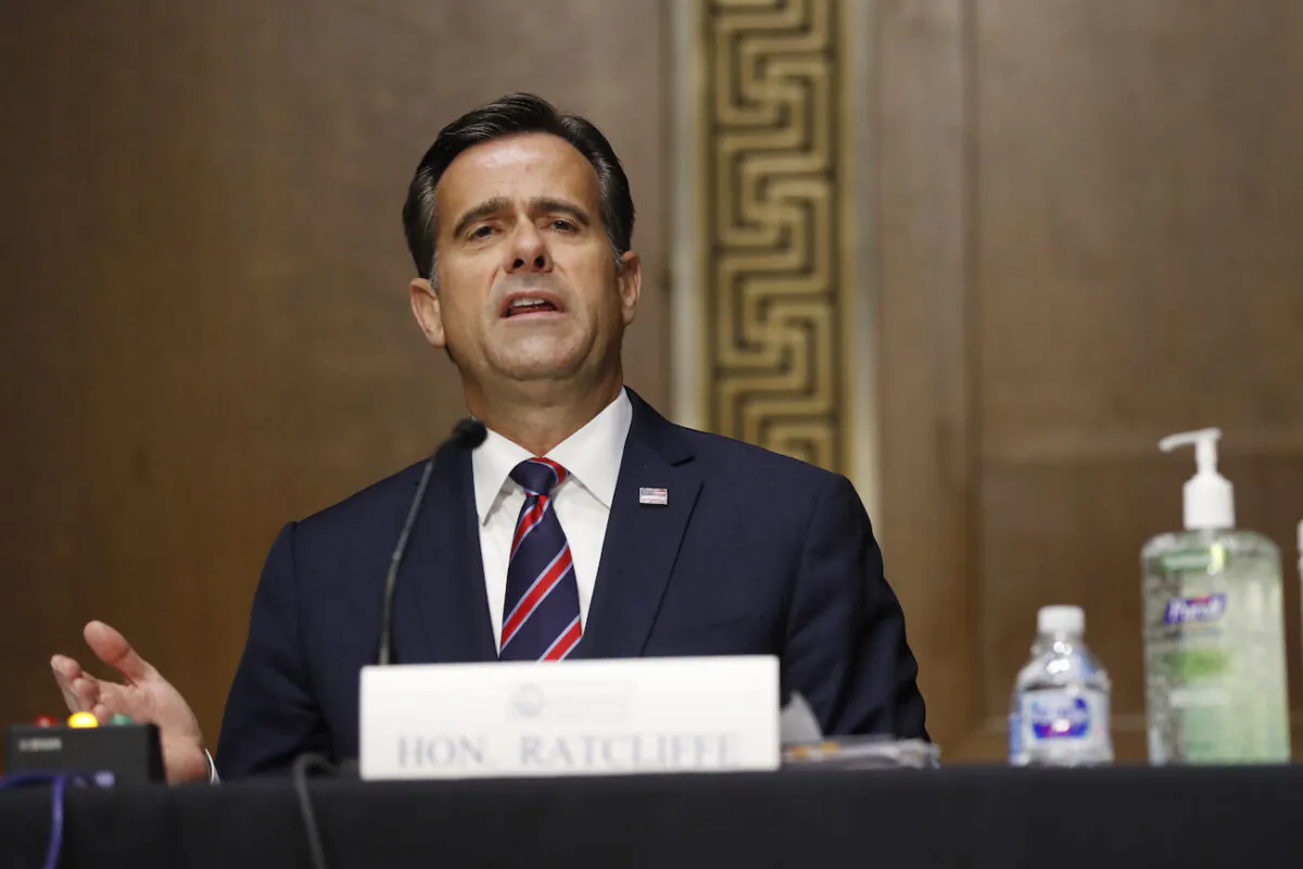 John Ratcliffe at a hearing on Capitol Hill in Washington, on May 5, 2020. (Andrew Harnik/POOL/AFP via Getty Images)